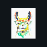 Smarty-Pants Llama Canvas Afdruk<br><div class="desc">Smarty-Pants Llama van Jennifer Goldberger. Hij is uitgerust met een geweldige lama in een waterverf stijl met een leuke bril.</div>