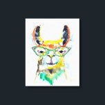 Smarty-Pants Llama Canvas Afdruk<br><div class="desc">Smarty-Pants Llama van Jennifer Goldberger. Hij is uitgerust met een geweldige lama in een waterverf stijl met een leuke bril.</div>