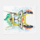 Smarty-Pants Llama Fleece Deken (Voorkant (Horizontaal))