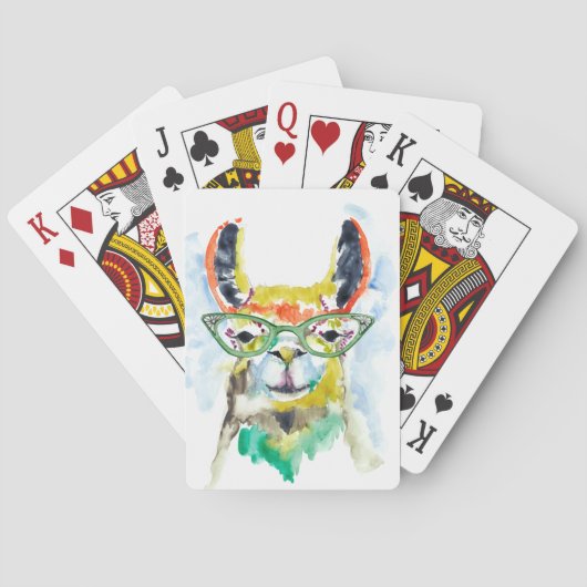 Smarty-Pants Llama Pokerkaarten (Achterkant)
