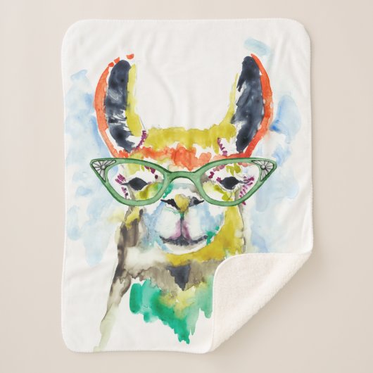 Smarty-Pants Llama Sherpa Deken (Voorkant)
