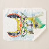 Smarty-Pants Llama Sherpa Deken (Voorkant (horizontaal))