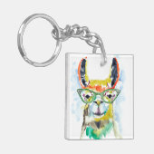 Smarty-Pants Llama Sleutelhanger (Voorkant Links)