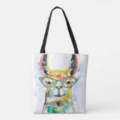 Smarty-Pants Llama Tote Bag (Achterkant)