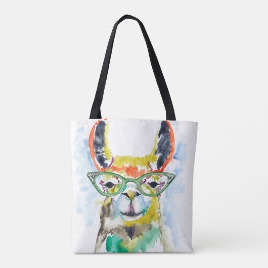 Smarty-Pants Llama Tote Bag (Achterkant)