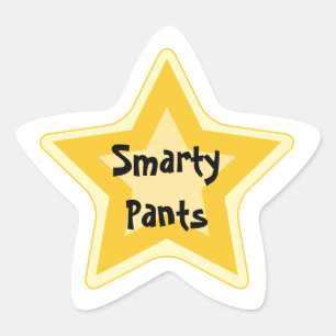 Smarty Pants - Sarcastic Gold Star Awards Ster Sticker