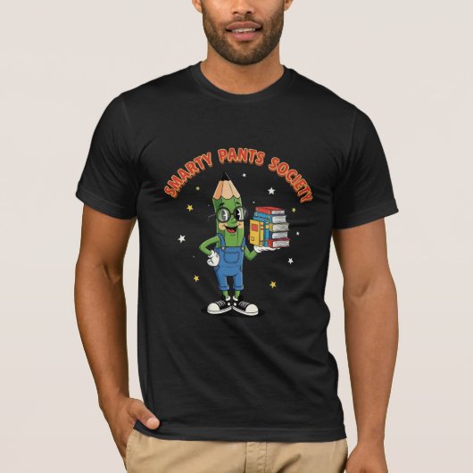 Smarty Pants Society Retro Potlood T-shirt (Voorkant)