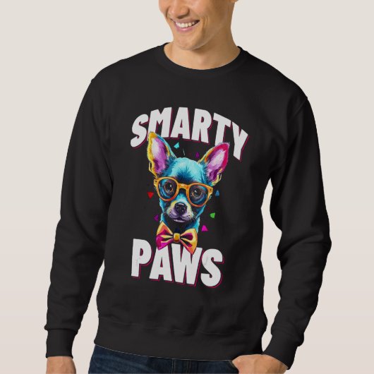 Smarty Paws   Chihuahua Dog Wearing Glasses Trui (Voorkant)