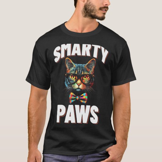Smarty Paws Kattenbril T-shirt (Voorkant)