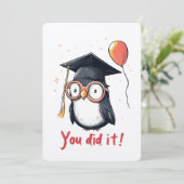 Smarty Penguin Afstuderen Vibes – Je hebt het geda Kaart (Staand voorkant)