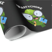 Smartychoke Funny Artichoke Pun Dark BG Cadeaupapier (Rol Hoek)