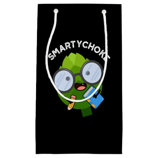Smartychoke Funny Artichoke Pun Dark BG Klein Cadeauzakje (Voorkant)