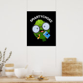 Smartychoke Funny Artichoke Pun Dark BG Poster (Keuken)