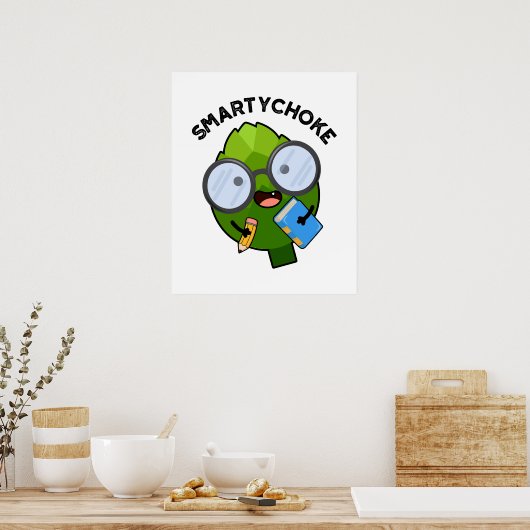 Smartychoke Funny Veggie Artichoke Pun Poster (Keuken)