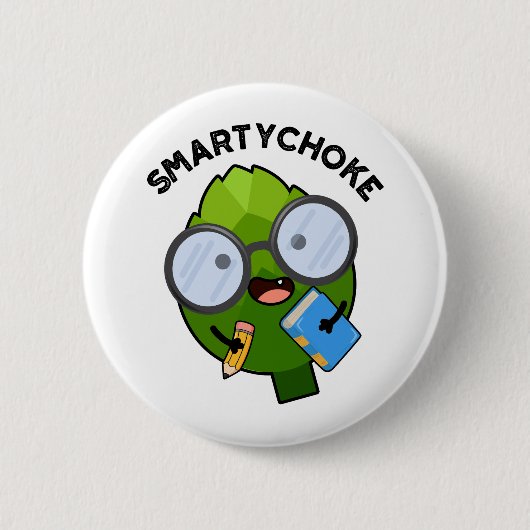 Smartychoke Funny Veggie Artichoke Pun Ronde Button 5,7 Cm (Voorkant)