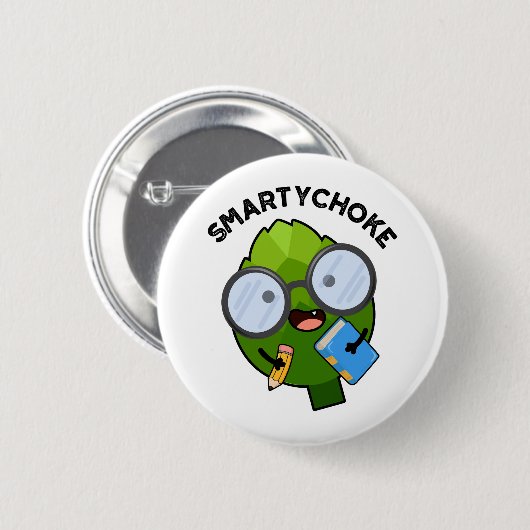 Smartychoke Funny Veggie Artichoke Pun Ronde Button 5,7 Cm (Voorkant /achterkant)