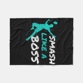 Smash als een baas Badminton Speedminton Crossmint Fleece Deken (Voorkant (Horizontaal))