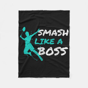 Smash als een baas Badminton Speedminton Crossmint Fleece Deken