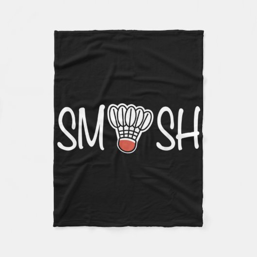 Smash Badminton - Badmintonspeler - Shuttle Raque Fleece Deken (Voorkant)