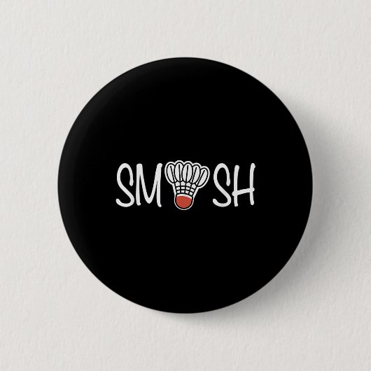 Smash Badminton - Badmintonspeler - Shuttle Raque Ronde Button 5,7 Cm (Voorkant)