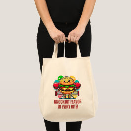 Smash Burger Kostuum met grappige bokshandschoenen Tote Bag