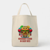 Smash Burger Kostuum met grappige bokshandschoenen Tote Bag (Achterkant)