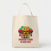 Smash Burger Kostuum met grappige bokshandschoenen Tote Bag (Voorkant)