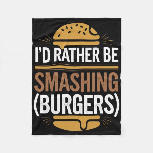 Smash Burger Lover Gegrilde Cheeseburger Flat Top  Fleece Deken (Voorkant)