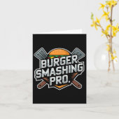 Smash Burger Lover Gegrilde Cheeseburger Flat Top Kaart (Gele Bloem)