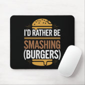 Smash Burger Lover Gegrilde Cheeseburger Flat Top Muismat (Met muis)