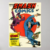  Smash Comics superheld Crime Fighter Poster (Voorkant)