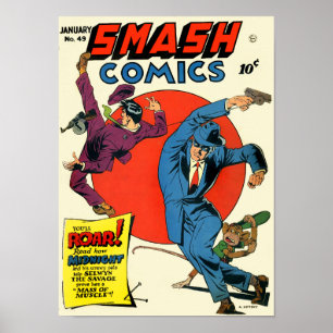 Smash Comics superheld Crime Fighter Poster