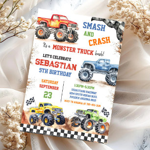 Smash & Crash Het Monster Truck Feest voor Jongens Kaart