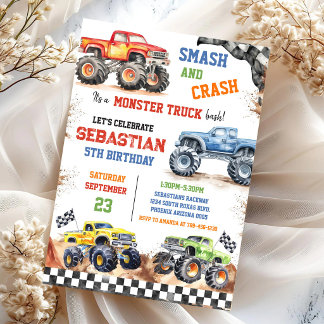 Smash & Crash Het Monster Truck Feest voor Jongens Kaart