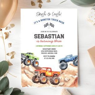 Smash & Crash Het Monster Truck Feest voor Jongens Kaart