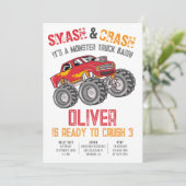 Smash & Crash Monster Truck Basdag Kaart (Staand voorkant)