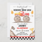 Smash Crash Monster Truck Bash Red Boy Verjaardag Kaart (Voorkant)
