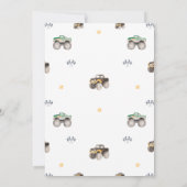 Smash & Crash Monster Truck Birthday Invitation Kaart (Achterkant)