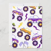 Smash & Crash Monster Truck Verjaardag Uitnodiging (Achterkant)