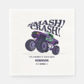Smash Crash - Verjaardag van de Paarse monstertruc Servet (Voorkant)