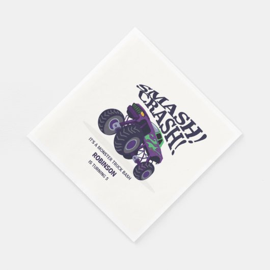 Smash Crash - Verjaardag van de Paarse monstertruc Servet (Hoek)