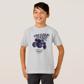 Smash Crash - Verjaardag van de Paarse monstertruc T-shirt (Voorkant volledig)