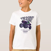 Smash Crash - Verjaardag van de Paarse monstertruc T-shirt (Voorkant)