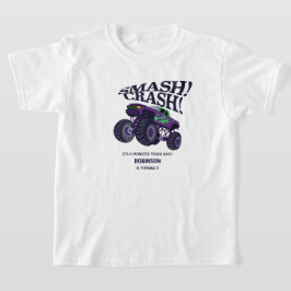 Smash Crash - Verjaardag van de Paarse monstertruc T-shirt