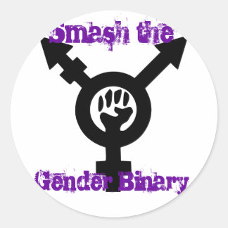 Smash de Gender Binaire transfeministische sticker