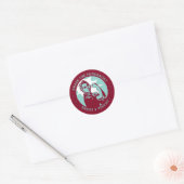 Smash de Patriarchie Rosie de Riveter Rood Ronde Sticker (Envelop)