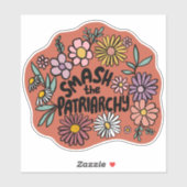 SMASH de PATRIARCHY Floral Schattige Daisy Hand-Dr Sticker (Vel)
