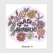 SMASH de PATRIARCHY Floral Schattige Daisy Hand-Dr Sticker (Vel)