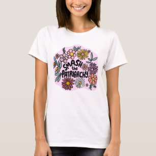 SMASH de PATRIARCHY Floral Schattige Daisy Hand-Dr T-shirt