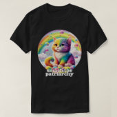 Smash de Patriarchy Schattige kitten ontwerp T-shirt (Design voorkant)